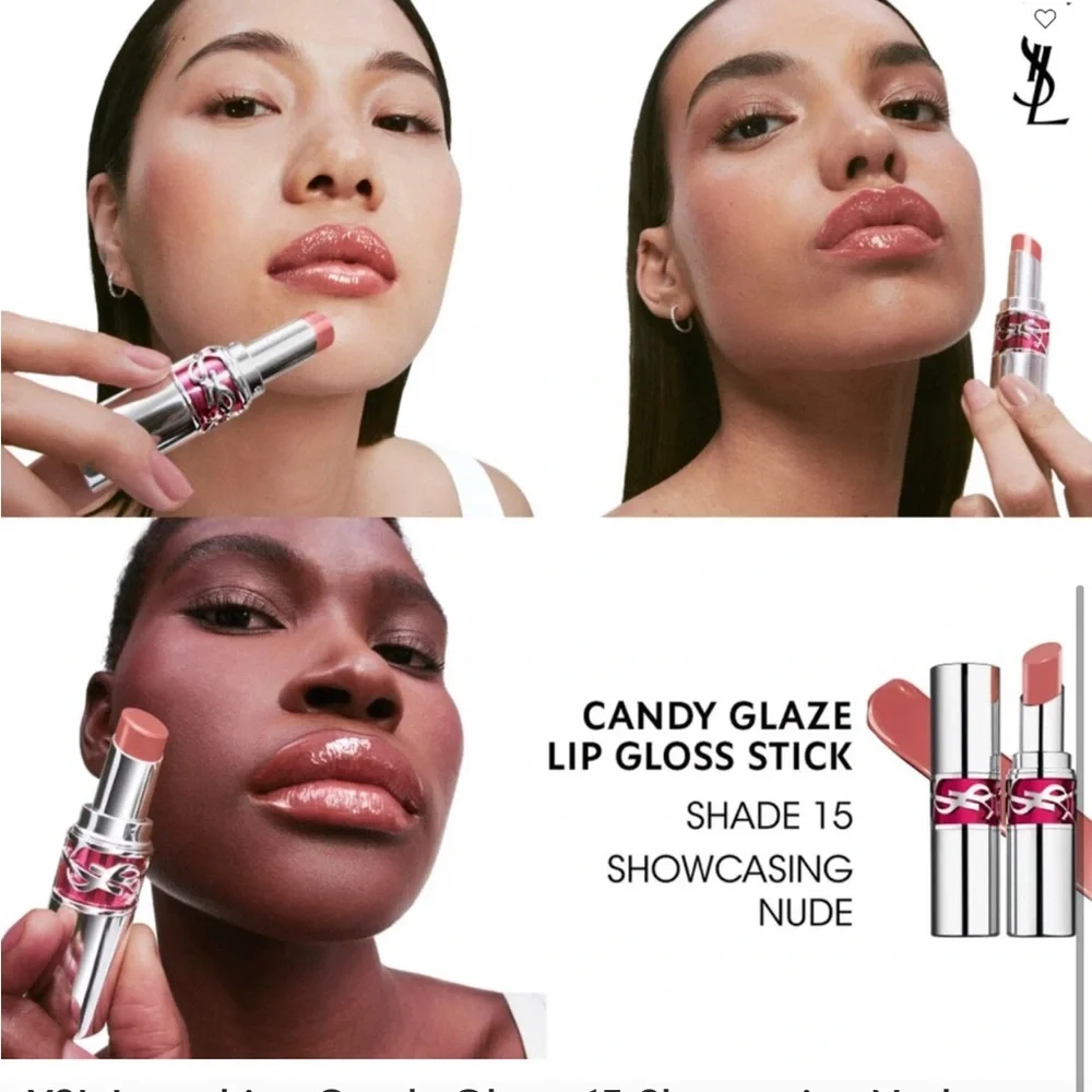 YSL Loveshine Candy Glaze in Showcasing Nude (15), NEW